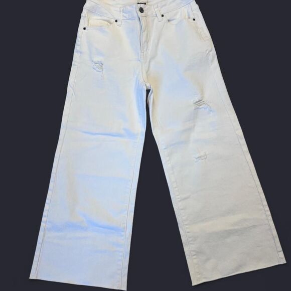 White Wide Leg Jeans Women's SZ 4 NWT - Picture 2 of 8